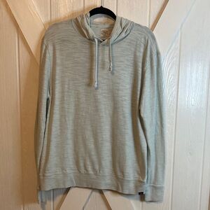 Faherty Light Gray Hooded Pullover Hoodie